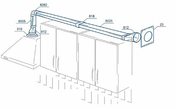 Самостійне підключення витяжки до вентиляції на кухні